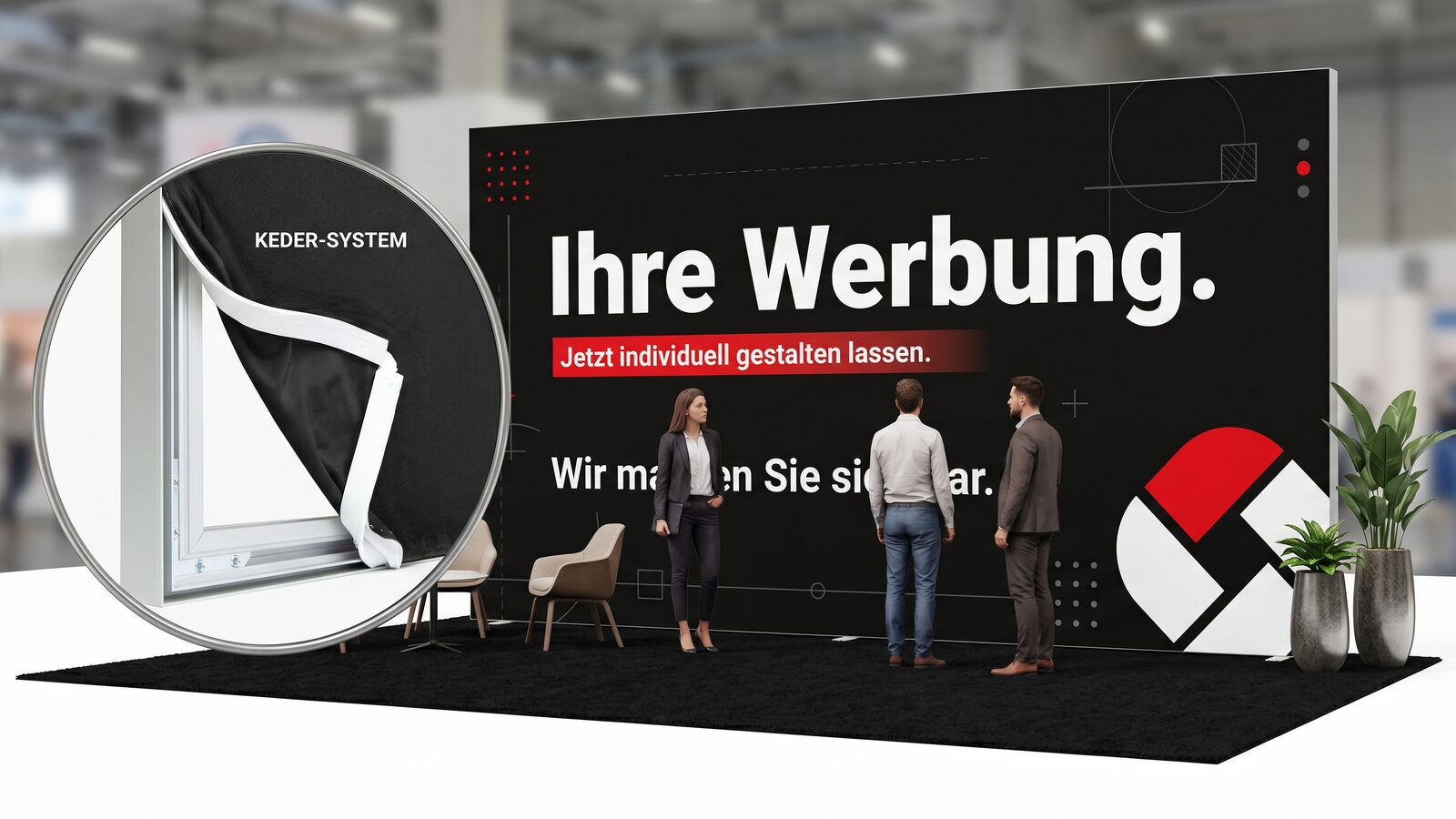 Komplett-Messestand mit Kederbanner