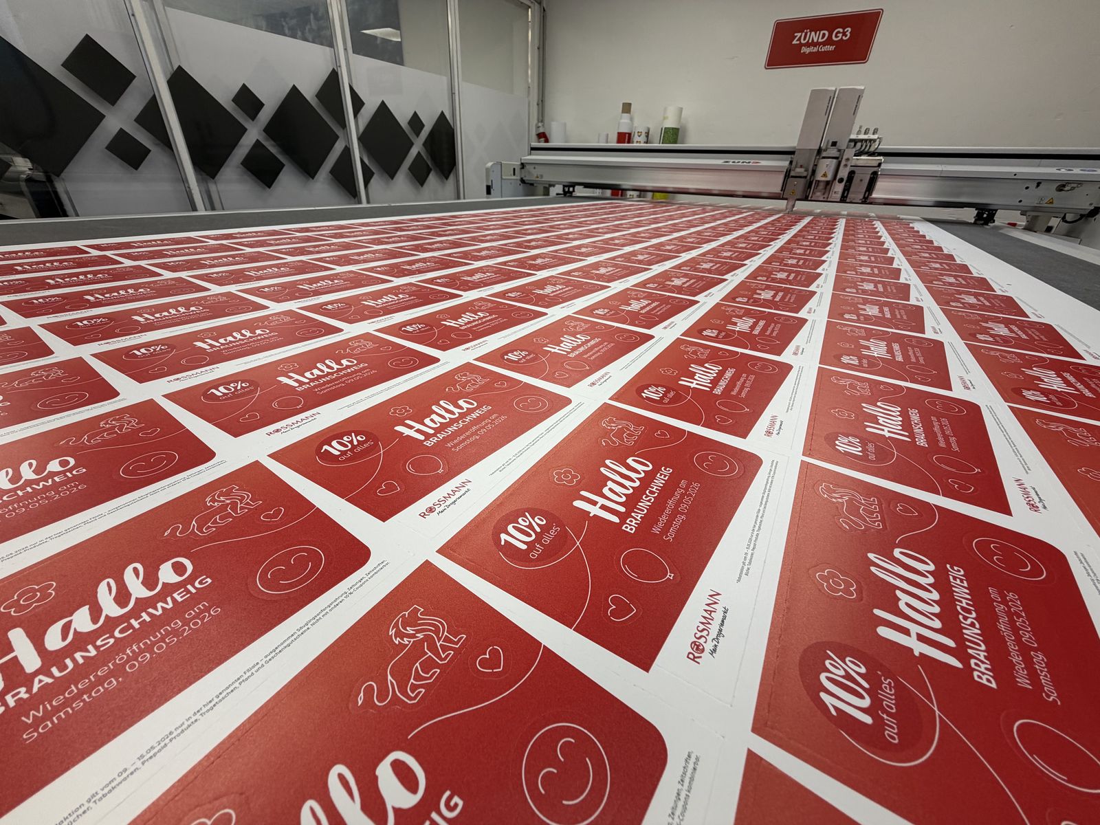 Rossmann-Aufkleber von Beffori produziert
